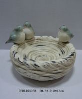 Ceramic bird net feeder