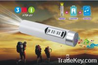 Sell 3in1 power bank+ flashlight+ music player