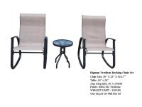 Steel Textilene Rocking Chair Set