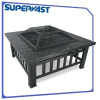 Black Square Fire Pit