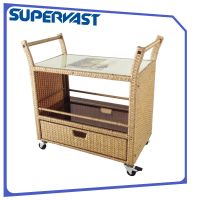 Rattan Serving Cart