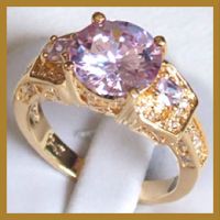 Low price sell stock for 18KGP Yellow Gold and Gemstone Imitated Rings
