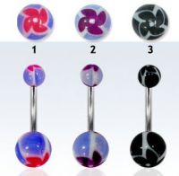 Sell body jewelry wind acrylic  belly ring
