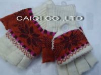 Sell  half finger knitted glove 03