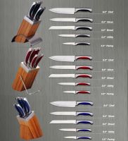 Sell 6pcs kitchen knife set in bamboo block