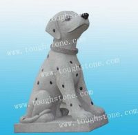 Garden Stone Dog Carving