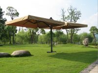 outdoor double hanging umbrella