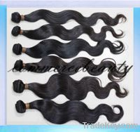 Sell high quality body wave 100% virgin brazilian human hair extension