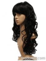 Sell nice beauty curly wigs 100% remy virgin indian human hair wigs