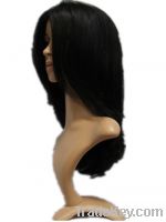 Sell loose water wave human hair 100% brazilian hair full lace wigs