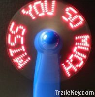 Sell usb novelty--- Mini LED customized message usb programmable fan m