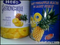 Sell canned food - canned pineapple Chunks in light syrup