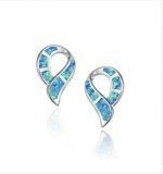 925 Sterling Silver Earrings with Opal (LOP1100)