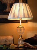 Sell brass & crystal table lamps 109064