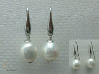 silver pearl Earrings  PE057