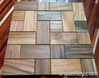 solid wooden teak mosaic tile interior