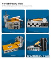 Powder coating spray guns for laboratory tests