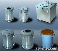 Powder coating containers/hoppers