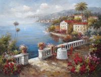 Sell mediterranean oil paining, 100% handmade painting