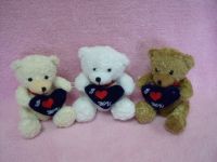 Sell 3 color bear(with heart) toy -2