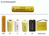 Ni-Cd Rechargeable battery(AA 1.2V 600mAh)