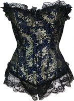 flower brocade metal Boning corset