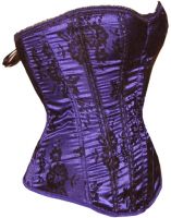 satin print corset