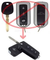 auto key covers 2 in 1 folding for Toyota