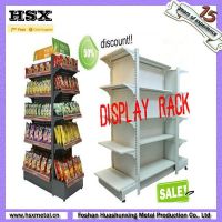 retail store floor product display stands with shelf and hooks