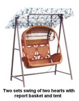 Sell rattan furniture double swings