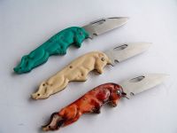 SJ015-- Pocket knife/folding knife with colorful horse shape