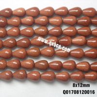 Sell goldstone beads tear drop beads