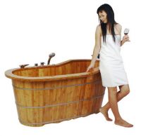 bathtub, massage bathtub, bathroom, bath mixer, massage tub, wooden tub, spa