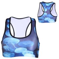 Ladies gym round collar simple dancing sexy crop top