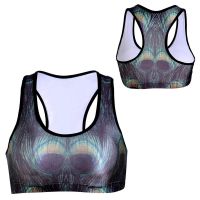 Ladies gym round collar simple dancing sexy crop top