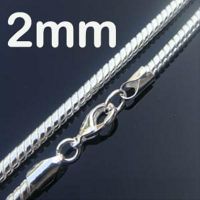 Sell 2MM Men's Snake Necklace 20Inch 925 Sterling Silver H1