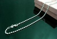 Sell FREE shipping 2MM Ball/Bead Necklace 24Inch 925 Sterling Silver H