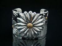 Sell Huge Chrysanthemum Bangle/Cuff, 925 Sterling Silver AB1