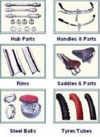 hub parts, handles, rims, pedals, tyres and tubes