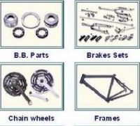 B.B.parts, brake sets, chain wheels, frames
