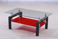 glass&metal coffee table