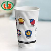 16oz wall cups, corrugated coffee cups