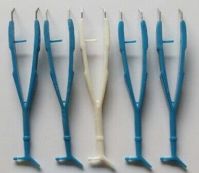 disposable plastic tweezers with metal material point (S-Pack)