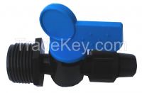 Barbed Connector with Shut off Valve