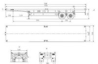 Sell Flat bed semi-trailer with double axles
