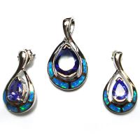 silver opal jewery set YS00195