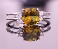 alexandrite stone wedding ring YFR196