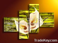 Sell handmade decor flower painting on canvas(NP 046)