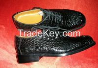 black crocodile leather shoes