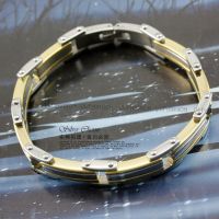 Sell double colour titanium steel bracelet